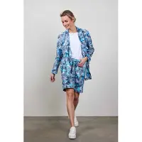 DIDI Travel Bermuda Urban In Offwhite With Blue Azur Fusion Print Größe: 36 | Blazer Outlet | Damen | Blau