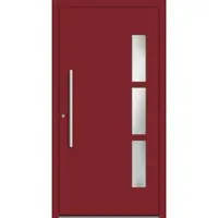 Haustuerenland.de Aluminium Haustür nach Maß "NELLY" 60 mm RC2 Purpurrot RAL 3004 beidseitig innen öffnend DIN links