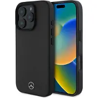 Mercedes MEHMP16X23RBARK iPhone 16 Pro Max 6.9" czarny/black hardcase Textured And Plain Leather Mag