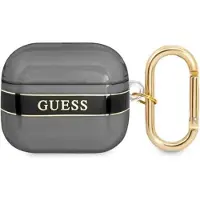 GUESS Gua3Hhtsk Airpods 3-Abdeckung Schwarz/Schwarze Strap-Kollektion