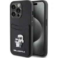 Karl Lagerfeld Klhcp15lsapkcnpk Iphone 15 Pro 6.1 Saffiano Cardslot Karl&choupette Pin Handyhülle