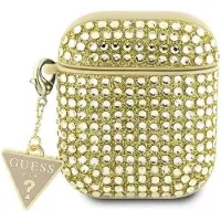 GUESS Gua2Hdgtpd Hülle Für Airpods 1/2 - Goldener Strass-Dreiecksanhänger