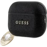 GUESS Guap2Pgehcdk Hülle Für Airpods Pro 2 Cover - Schwarz Fester Glitzer-Herz-Diamant-Charm