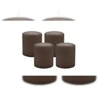 Kopschitz Kerzen 4er Set Stumpenkerzen/Adventskranzkerzen Schokolade Ø 100 x 120 mm