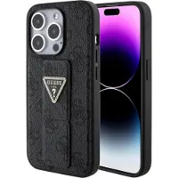 GUESS Guhcp15lpgs4tdk Iphone 15 Pro 6.1 Grip Stand 4g Triangle Strass Handyhülle