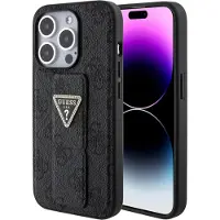 GUESS Guhcp15xpgs4tdk Iphone 15 Pro Max 6.7 Grip Stand 4g Triangle Strass Handyhülle