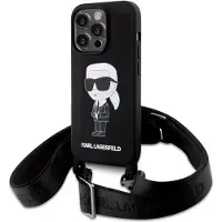 Karl Lagerfeld Klhcp15xscbsknk Iphone 15 Pro Max 6.7 Crossbody Silicone Ikonik Handyhülle