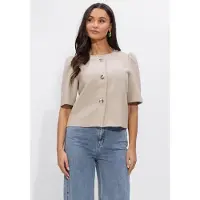 Neo Noir Damen Blazers Xanthe Light Herringbone Blazer - Beige - Größe 34