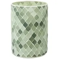 Möbel Kraft Teelichtglas ¦ grün ¦ Glas ¦ Maße (cm): B: 10 H: 14