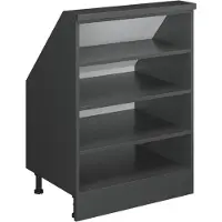 Vicco Dachschrägenschrank Rion Anthrazit 60 x 81.6 cm mit 4 Fächern, Model 58508