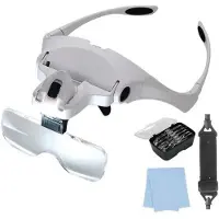 Velamp LE035 Brille mit Beleuchtung, Lupe und Dioptrien