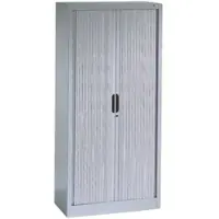 C+P Rollladenschrank Omnispace, 3 OH, abschließbar, B 800 x T 420 x H 1345 mm, Stahl/Kunststoff, lichtgrau