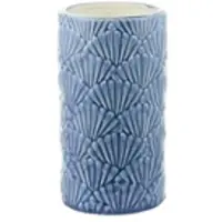 HOME STORY Vase , blau , Porzellan , Maße (cm): H: 20 Ø: 11