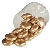 Kopschitz Kerzen Schwimmkerzen Gold 24 x Ø 60 mm, 20 Stück