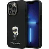 Karl Lagerfeld KLHCP14XSMHKNPK iPhone 14 Pro Max 6.7" czarny/black Silicone Ikonik Metal Pin