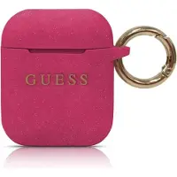GUESS Guaccsilglfu Airpods Abdeckung Fuksja/Fuchsia Silikon Glitter