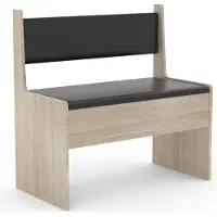 Hioshop Holz Eckbank Sitzbank Bank Truhe Esal 80 x 80 x 42 cm
