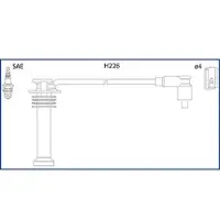 ASTEMO Hüco Zündleitungssatz [Hersteller-Nr. 134672] für Mazda, Ford