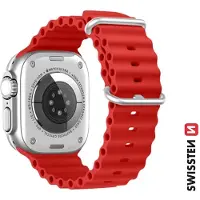 Swissten Silicone Band for Apple Watch - Marine Straps 42/44/45/49 mm Red
