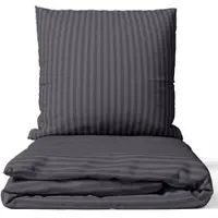 NYVI Bettwäsche Set DreamScience Mikrofaser Damast - Atmungsaktiv & Weich - Mit Reißverschluss 135x200 + 80x80 cm anthrazit