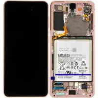 Samsung LCD Display inkl. Akku für Galaxy S21 G991B/DS, Phantom Pink