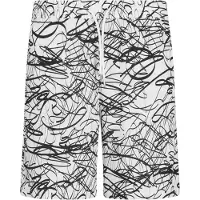 Urban Classics Viscose Aop Resort Shorts Whitescribble Größe: M | Badehosen Outlet | Herren | Weiß