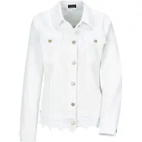 Goldner Jackenblazer "Kurzgröße Baumwolljacke mit Blumenborte" Ziernähte im Vorder und Rückteil