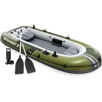 Intex 66333NP Schlauchboot Seahawk 3 Set mit Paddel und Pumpe Paddelboot Boot