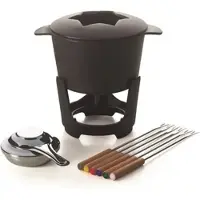 Excelsa Fondue-Set La Thuile aus Gusseisen 21,5xH25x17 cm schwarz