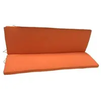 Meingartenversand.de Gartenbank Sitzkissen Ibiza - 140 x 88 x 5 cm (B x T x H) - Terracotta - für 3-Sitzer - waschbar bei 40° C - strapazierfähig - Befestigungsschnüre