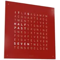 Qlocktwo Earth 90 White Steel Series Red Pepper Deutsch