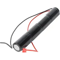 AccuCell Akku für Notbeleuchtung, 4,8 Volt 4000mAh 200x26mm, mit 30cm Kabelausgang