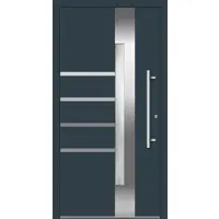 Haustuerenland.de Aluminium-Kunststoff Haustür "ALEXANDRA" Anthrazit RAL 7016 innen öffnend DIN rechts