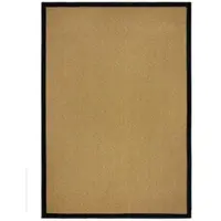 KADIMA DESIGN Balkon Teppich Kurzflor Sisal Bordüre Polyester Natur-Schwarz 160x230 cm Balkon Garten waschbar Natural Living KEER |