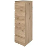 Smart Hochkommode BEN ¦ holzfarben ¦ Maße (cm): B: 40 H: 131 T: 45.0