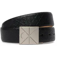 Calvin Klein Gürtel Emblem Plaque W/ Aop 35Mm Adj LV04D7082G Schwarz