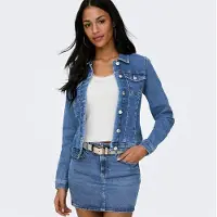 ONLY Damen Jeans Jacke Medium Blue Denim