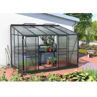 Pergart Vitavia Anlehn-Gewächshaus "Osiris 6500" schwarz 6,5 m² 4 mm HKP