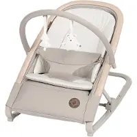 Maxi-Cosi Kori 2-in-1-Babywippe mit Spielzeugbogen, 0–2 J., bis zu 15 kg, Baby Bouncer, 3 mit einer Hand einstellbare Liegepositionen, Classic Beige