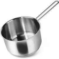 Orion Stielkasserolle Kochtopf mit Stiel aus Stahl rostfrei induktionsgeeignet 20 cm 3,6l