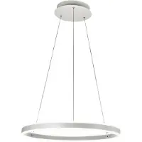 FABAS LUCE - LED-Pendelleuchte Palau 60W 3000K Dimmbar Ø60cm Weiß - Modernes Design aus Metall und Methacrylat