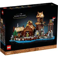 LEGO Ideas – Wikingerdorf Authentisches Wikinger-Set mit Häusern, Minifiguren & Zubehör | Bauprojekt & Deko für Erwachsene - 21343 2103 Teile