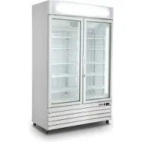 Saro Kühlschrank mit 2 Glastüren - weiß, Modell G 885