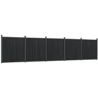 vidaXL Zaunelement Grau 872x186 cm WPC