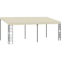 Syfax Wand-Pavillon 3x6 m Creme Stoff