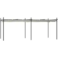Syfax Pergola mit Schiebedach Creme 589x292x230 cm