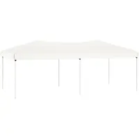 Syfax dkd-home-decor Faltbares Partyzelt 3x6 m Weiß Stahlrahmen UV- und wasserabweisend