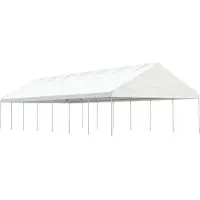 Syfax Pavillon mit Dach Weiß 15,61x5,88x3,75 m Polyethylen