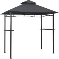 Syfax BBQ-Pavillon 240x150x255 cm Anthrazit Stahl