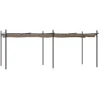 Syfax Pergola mit Schiebedach Taupe 589x292x230 cm